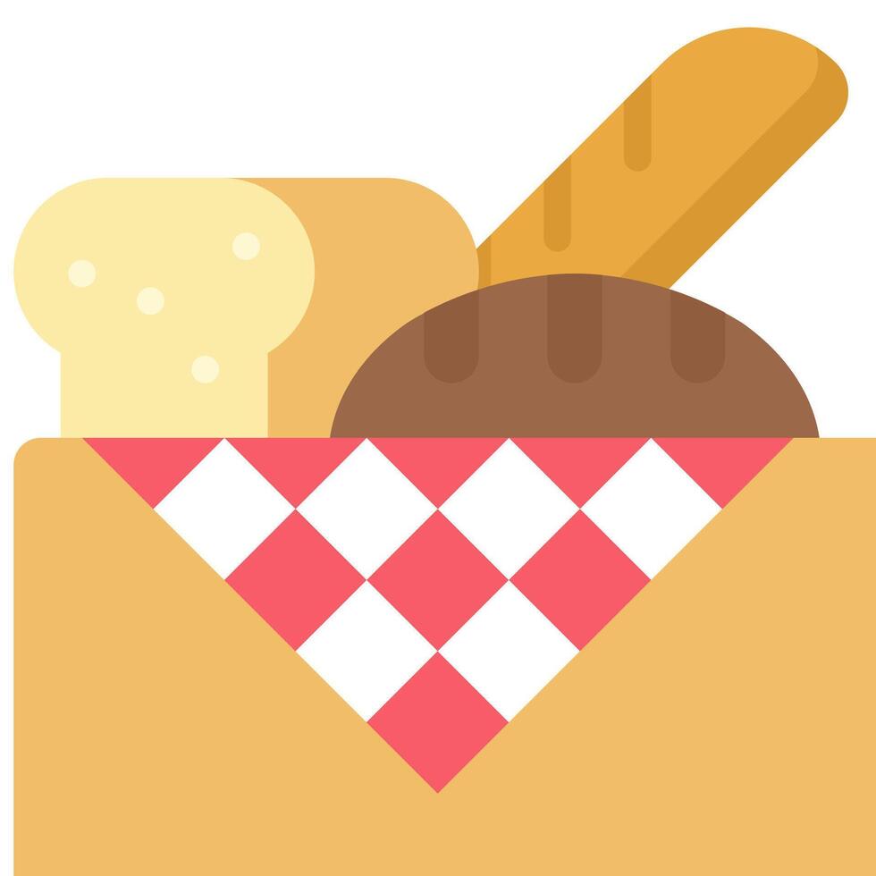 A box with bread and bread in it vector
