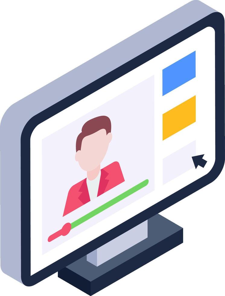 conferencing isometric icon illustration vector