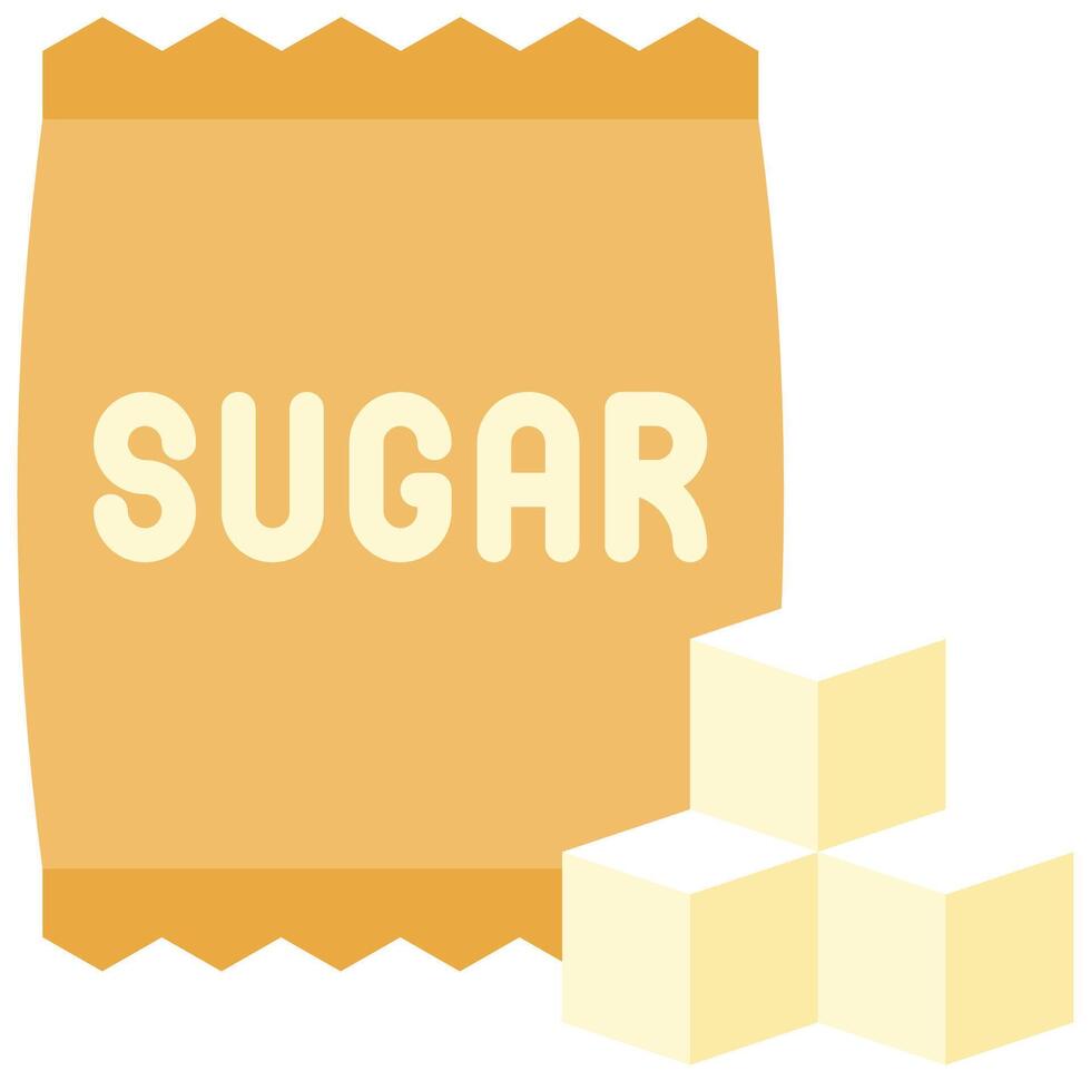 Sugar icon with a bag of sugar vector