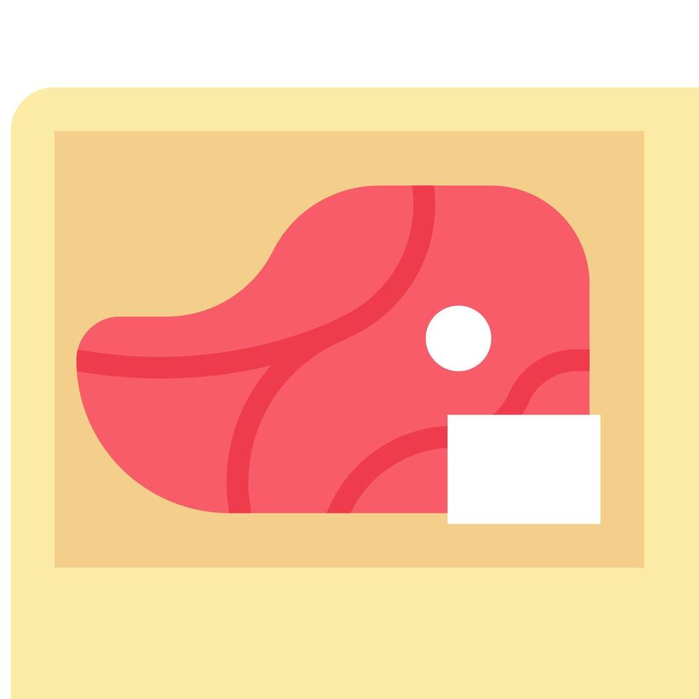 A meat cutout icon on a white background vector