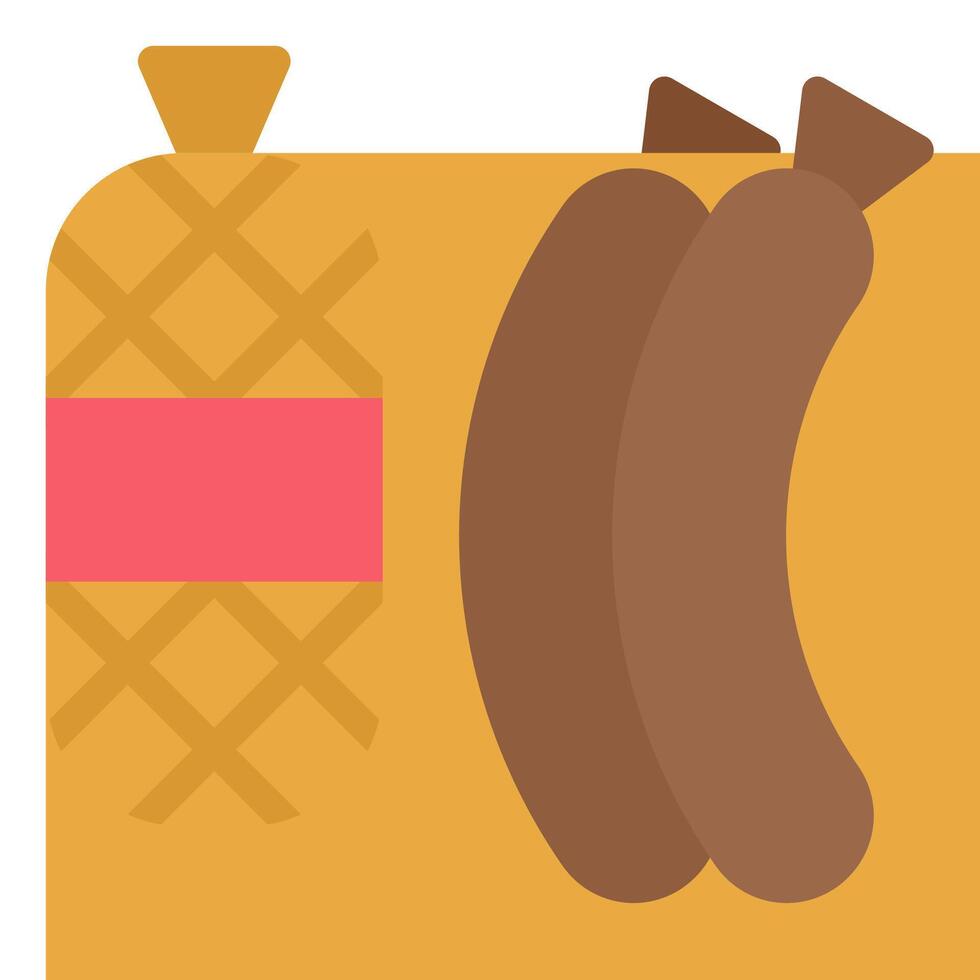 A bag of hot dogs with a pink ribbon vector