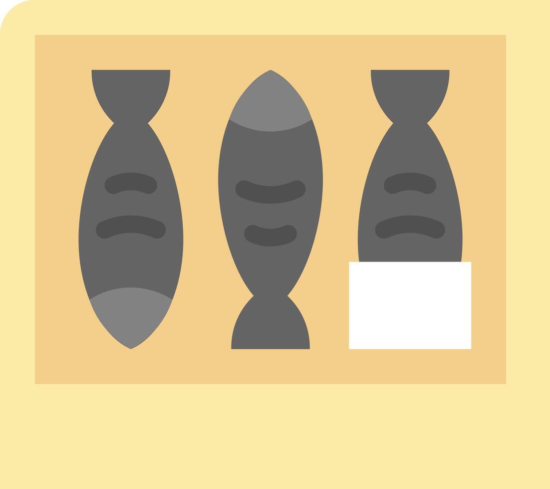 A box with three fish in it vector