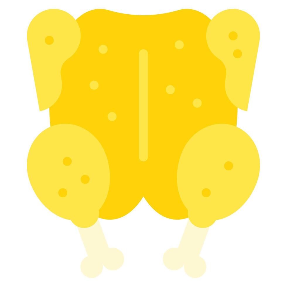 A chicken is shown in a flat design vector