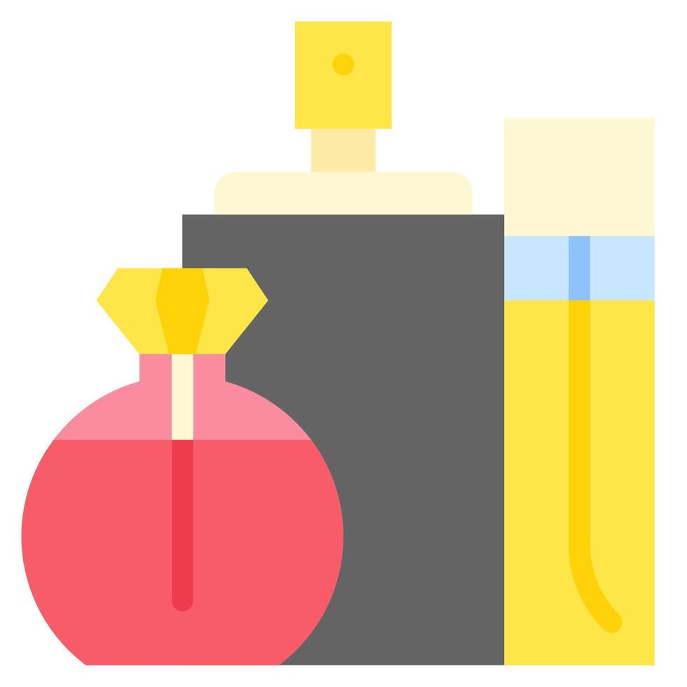 Perfume and perfume bottles on a white background vector