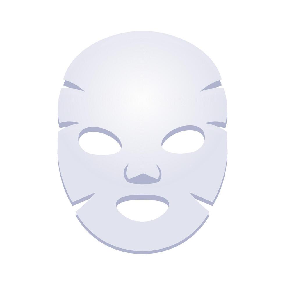 Cosmetic facial sheet mask improving skin condition vector