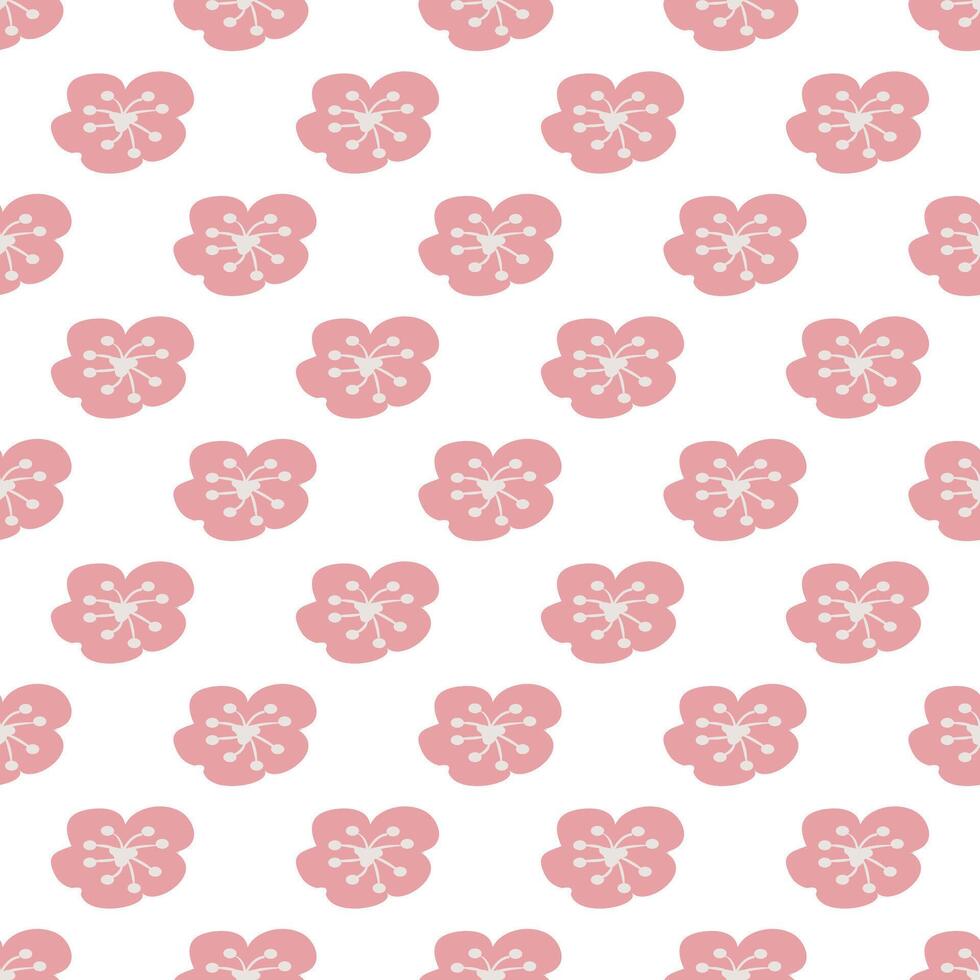 Zozovy flower. Simple seamless pattern. vector