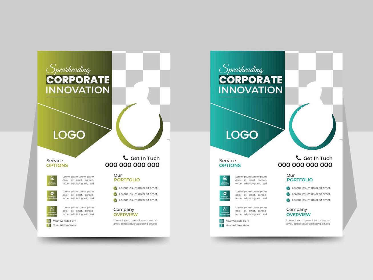 modern a4 Business flyer design template vector