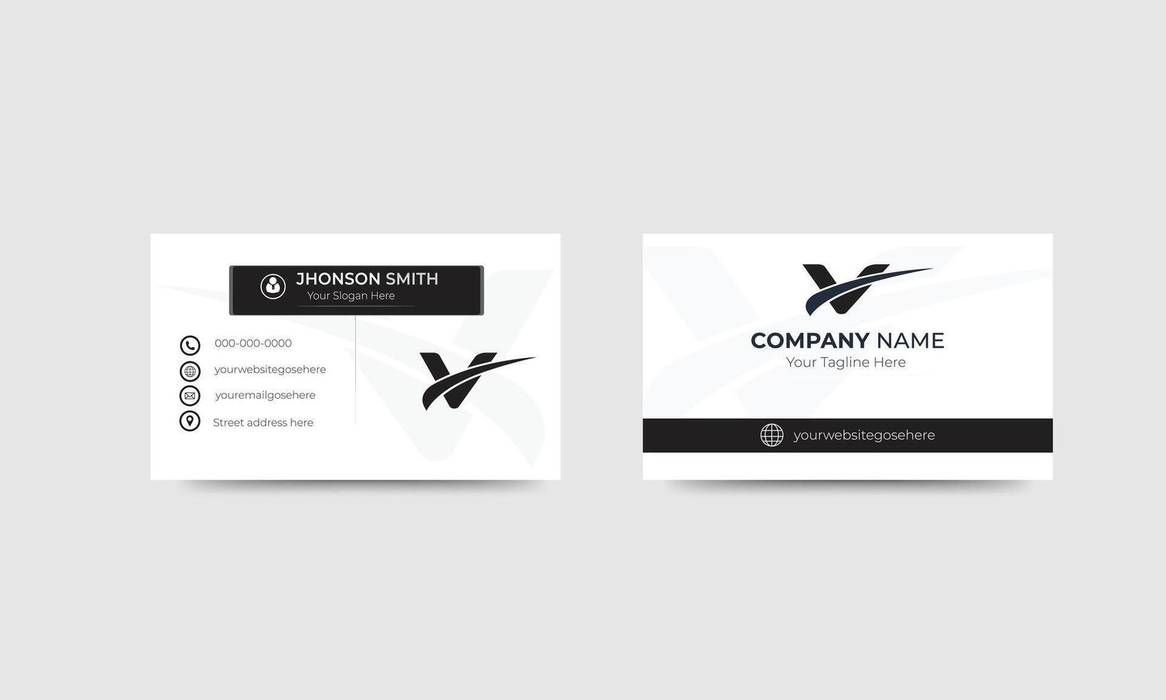 Exclusive Creative black business card design vector