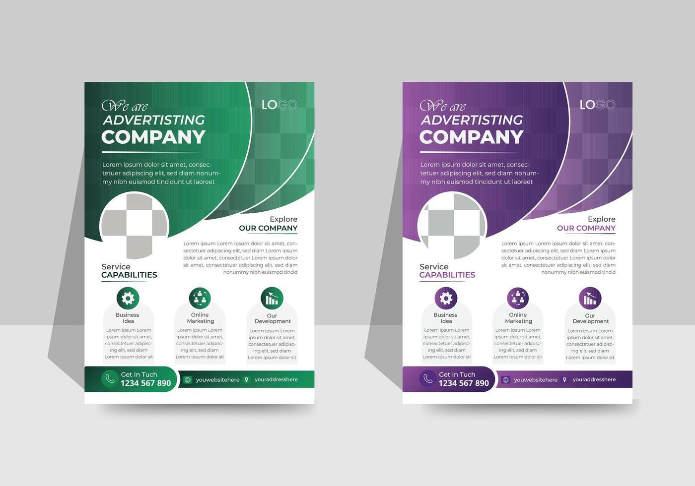 Flyer template design vector