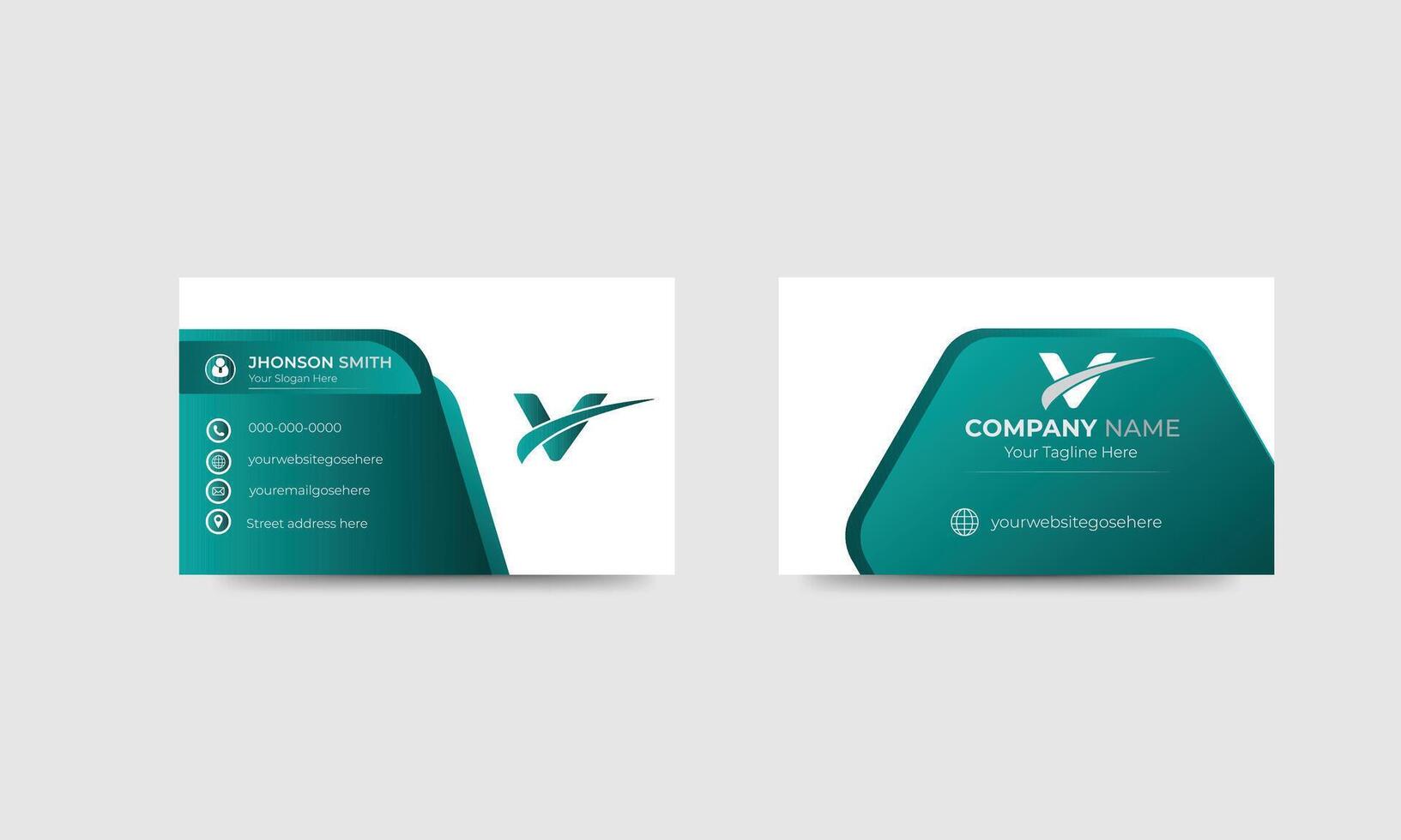 Company 2 sided business card design vector