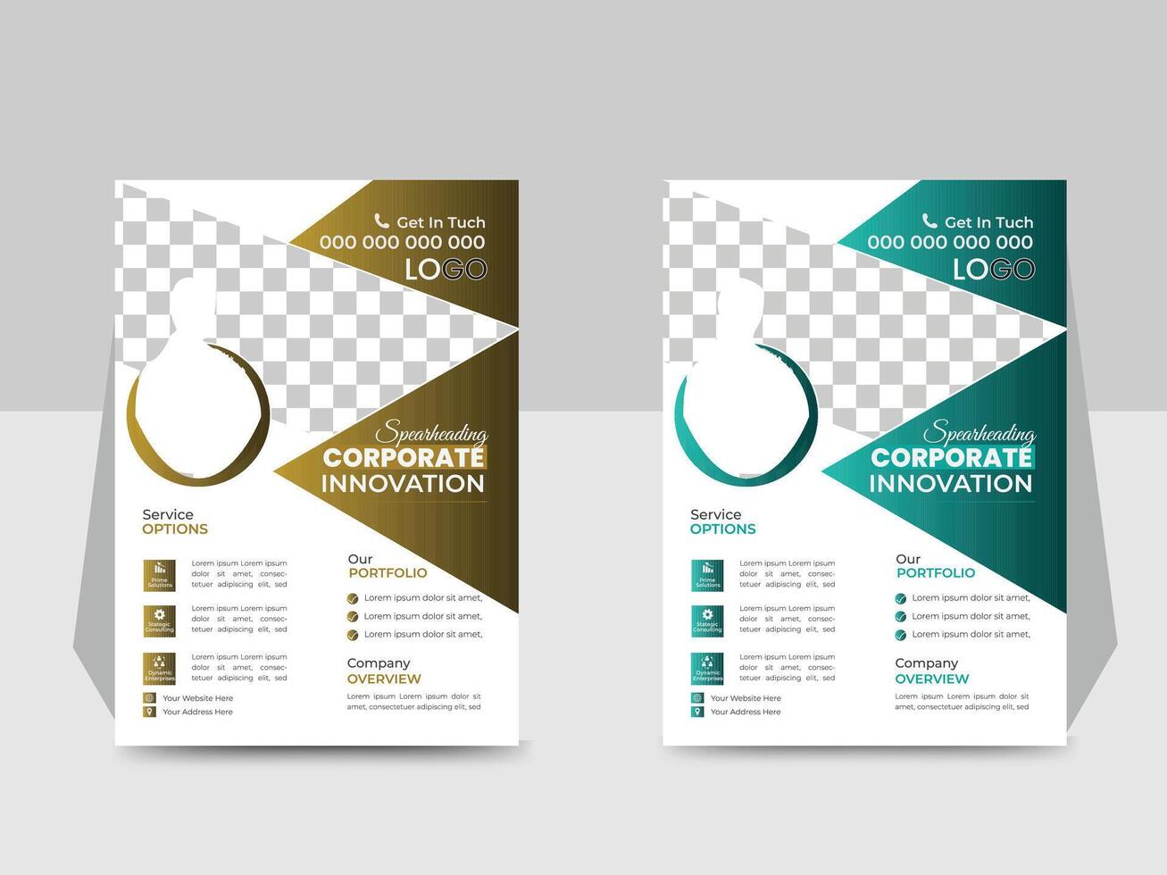 company a4 Business flyer design template vector