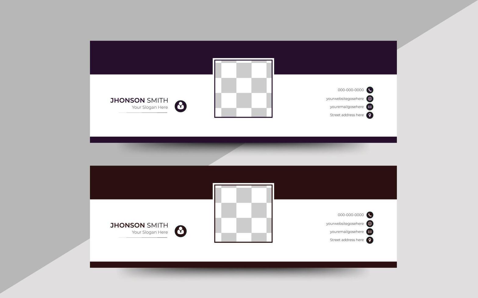 Modern Email signature template design. vector