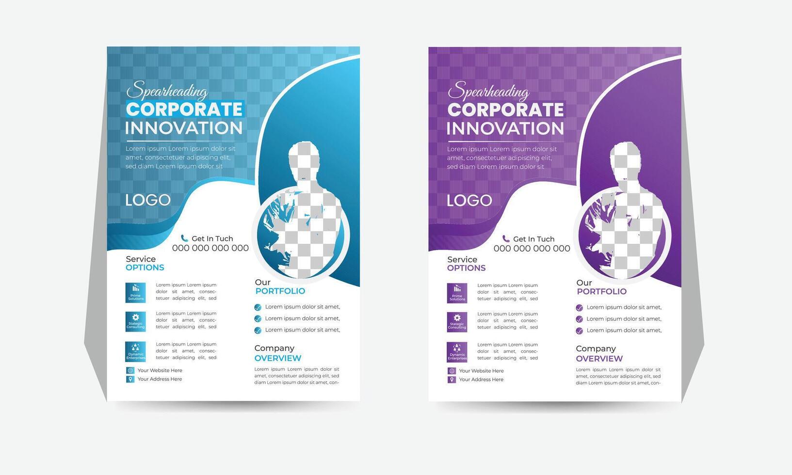 Business flyer design template A4 vector