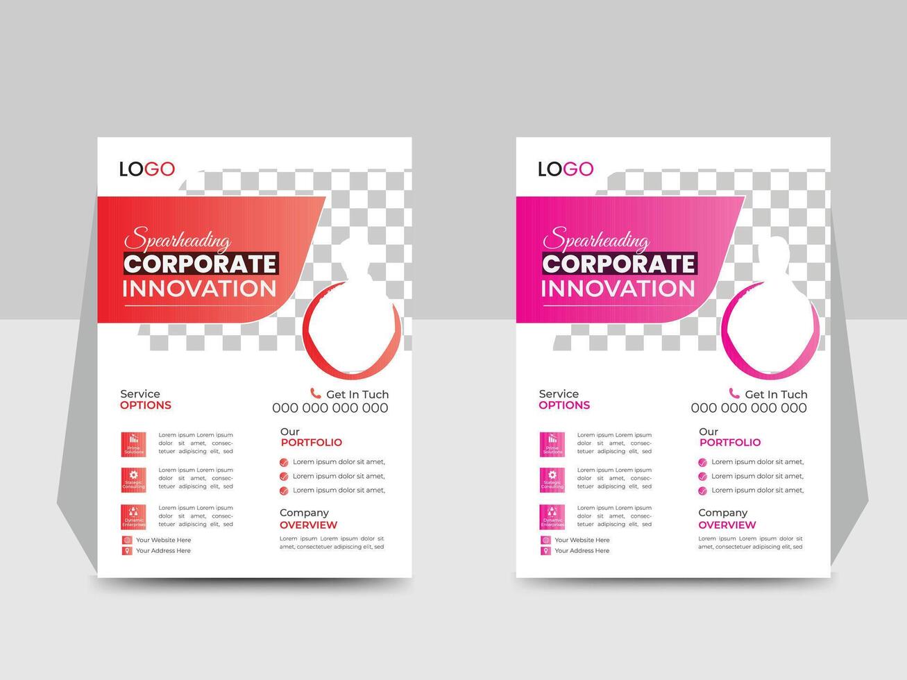A4 Business flyer design template vector
