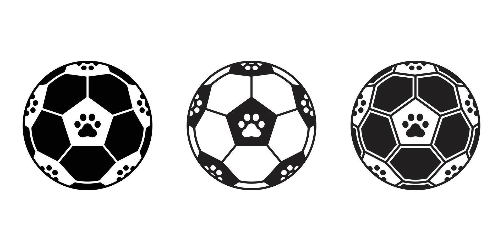football soccer ball dog paw footprint icon sport cat kitten bear pet foot logo puppy cartoon character symbol shape illustration doodle clip art design vector