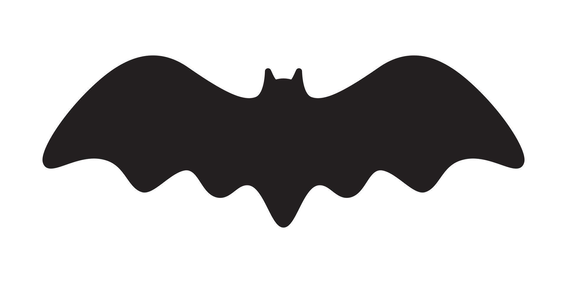 bat icon Halloween doodle cartoon character flying logo symbol silhouette illustration design clip art isolated vector