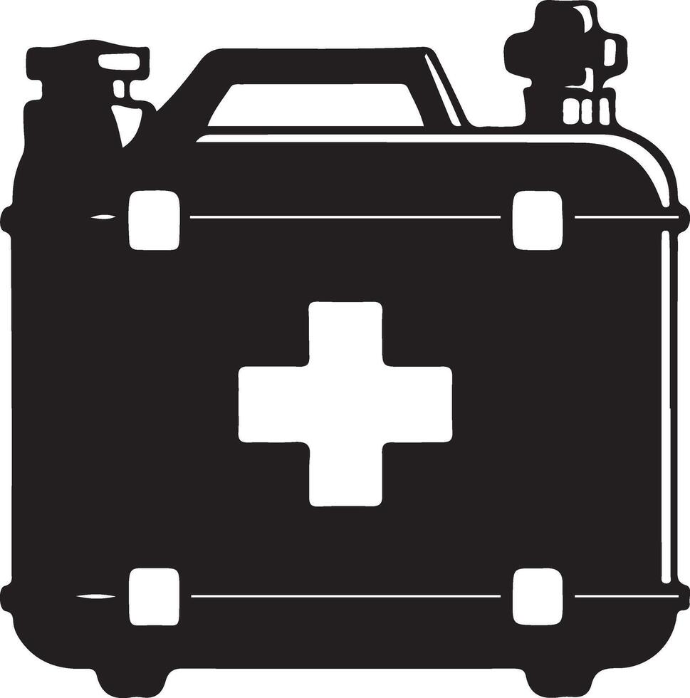Toolbox icon silhouette. vector