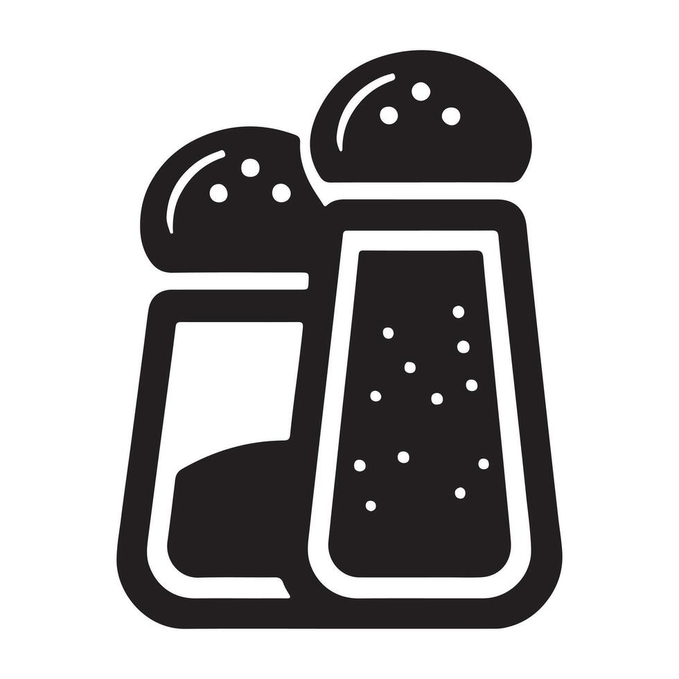 Salt and pepper jar illustration. vector