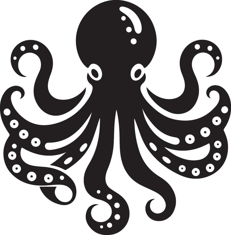 Majestic Octopus Silhouette Design vector