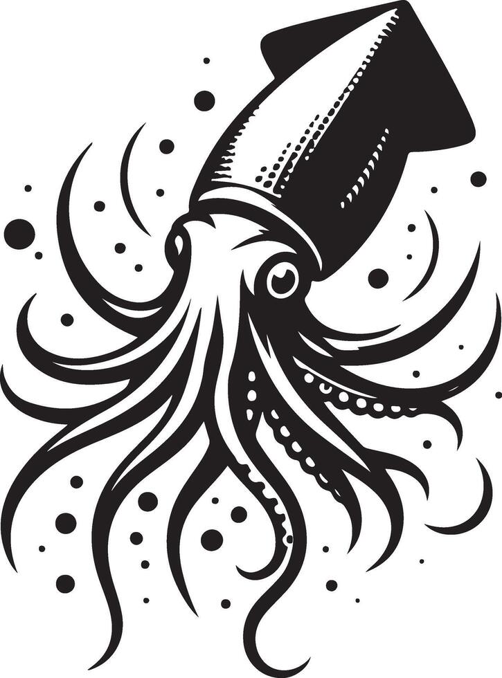 Simple squid illustration. vector