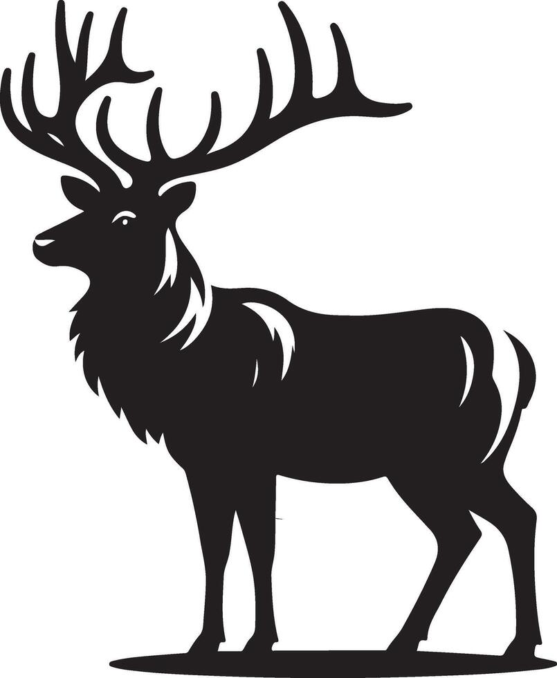 A large elk icon illustration. vector