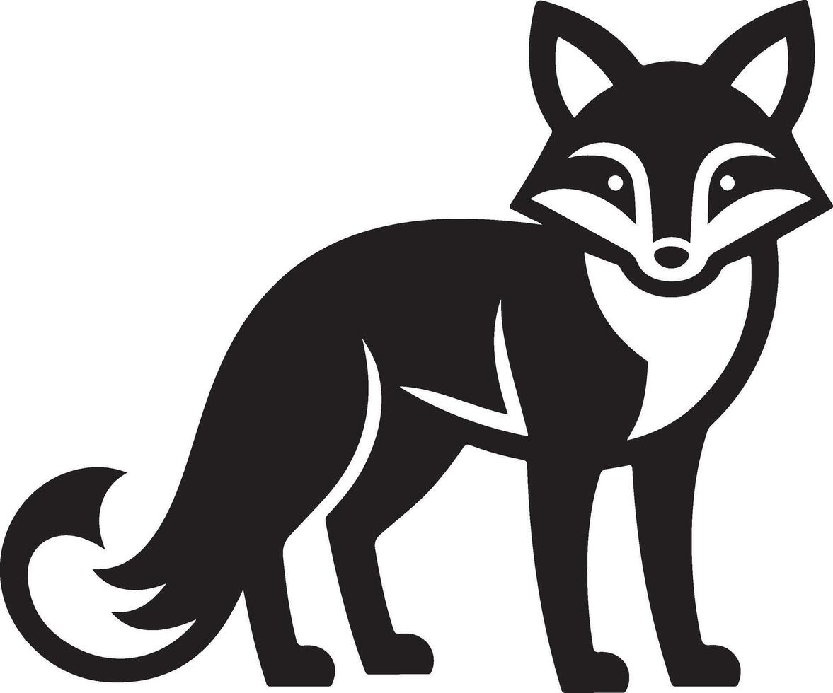 Illustration of a simple fox. vector
