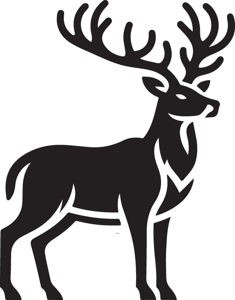 Standing a baby elk icon on white background. vector
