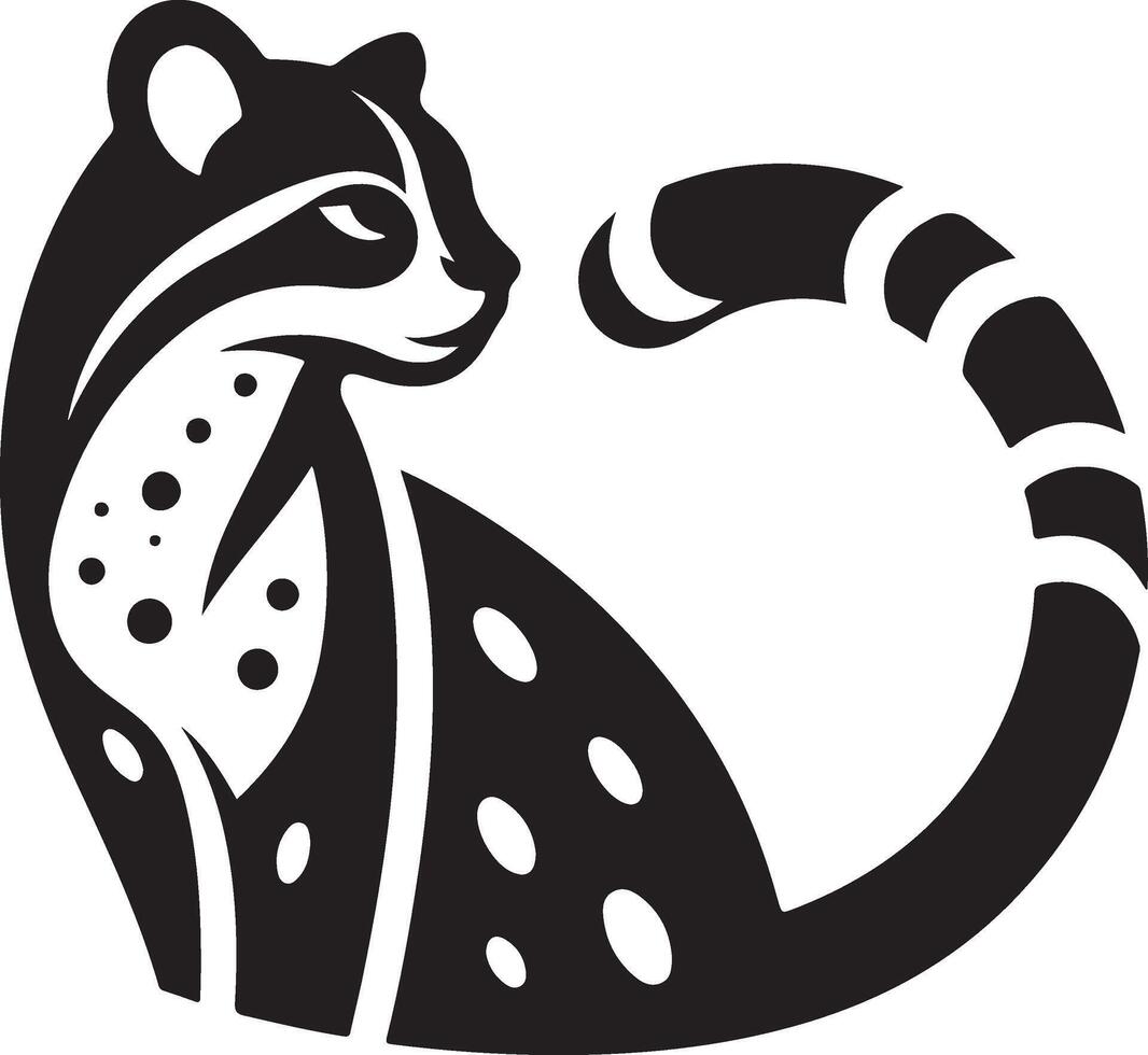 Stylish ocelot icon. vector