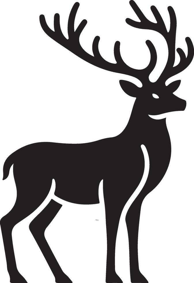 A deer standing on white background. vector