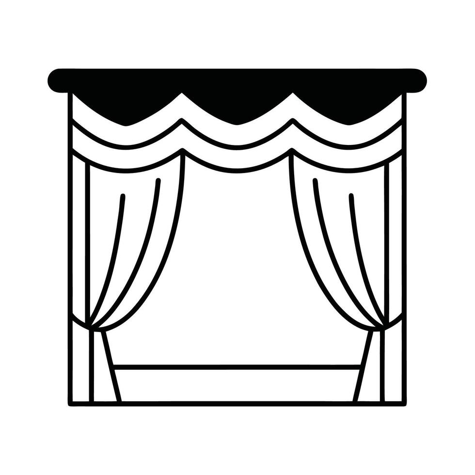 Line art shilhouette design vector