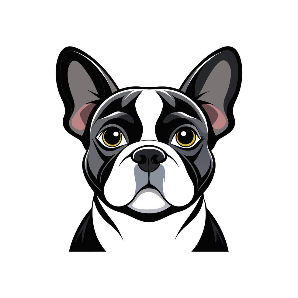 A cartoon dog with big eyes and a white background vector