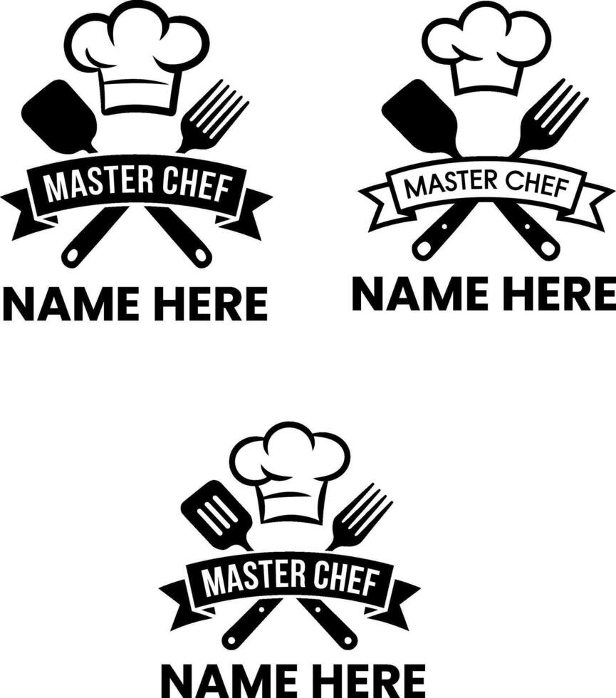 Master Chef Logo Iconic Design for Culinary Professionals vector
