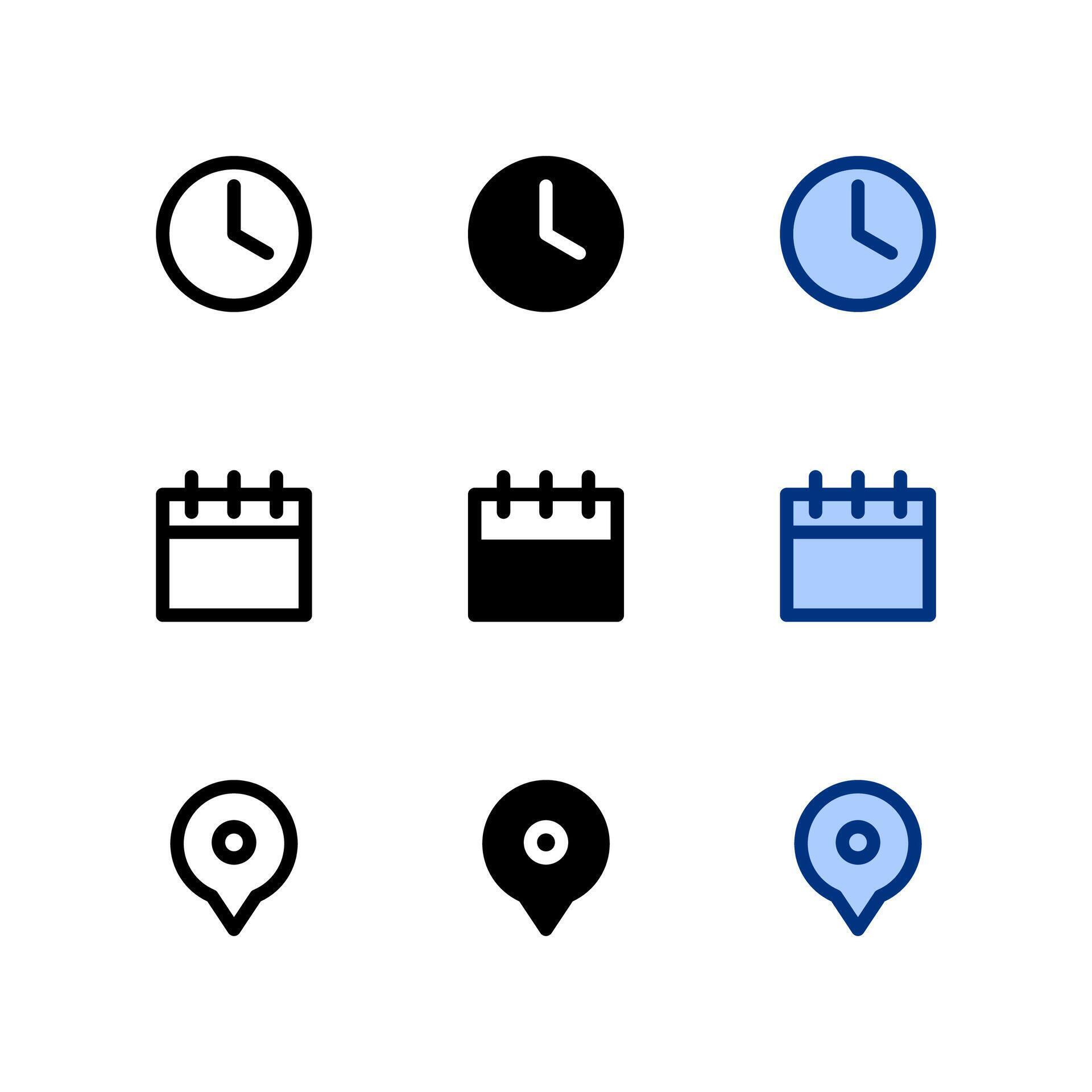 Time Date And Location Icon