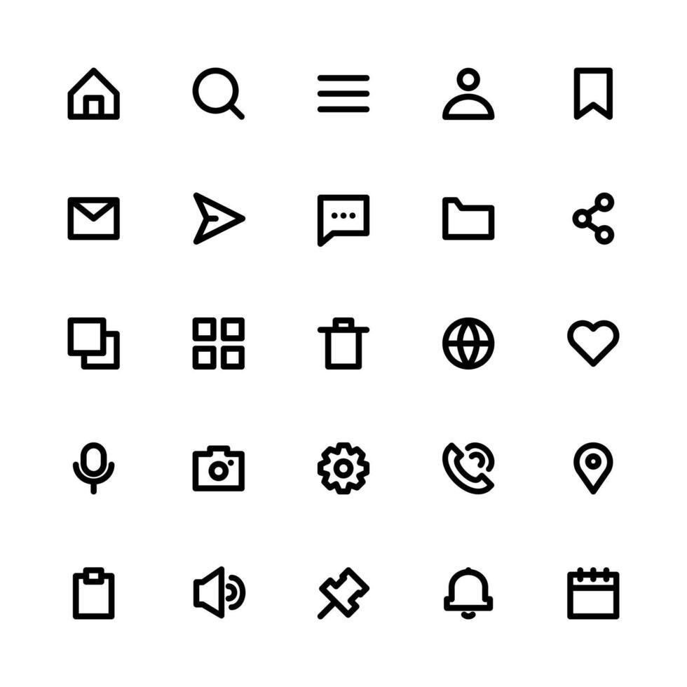 UI Ux icon pack. Essential UI icon pack. UI icon pack. Icon. . vector