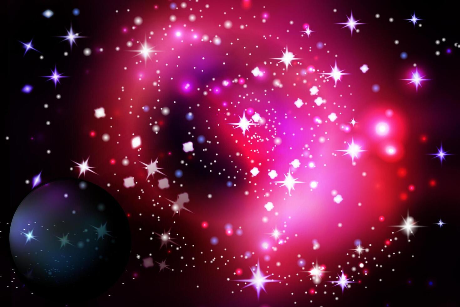 Universe filled with nebula.laxy stars. illustration. vector
