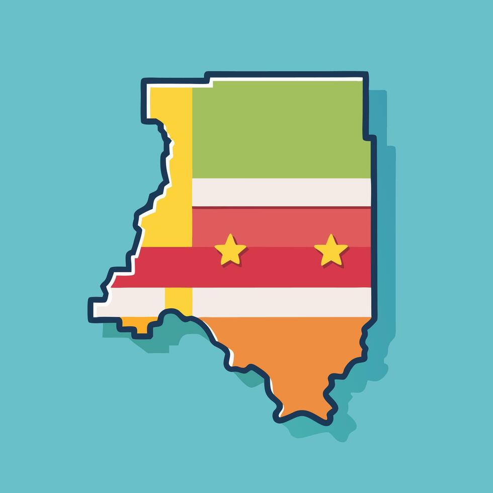 Togo flag on the map of the country illustration vector
