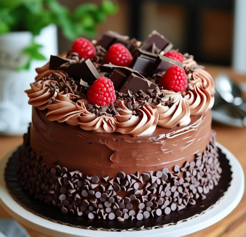 chocolate cakes cocoa brush closeup background photo