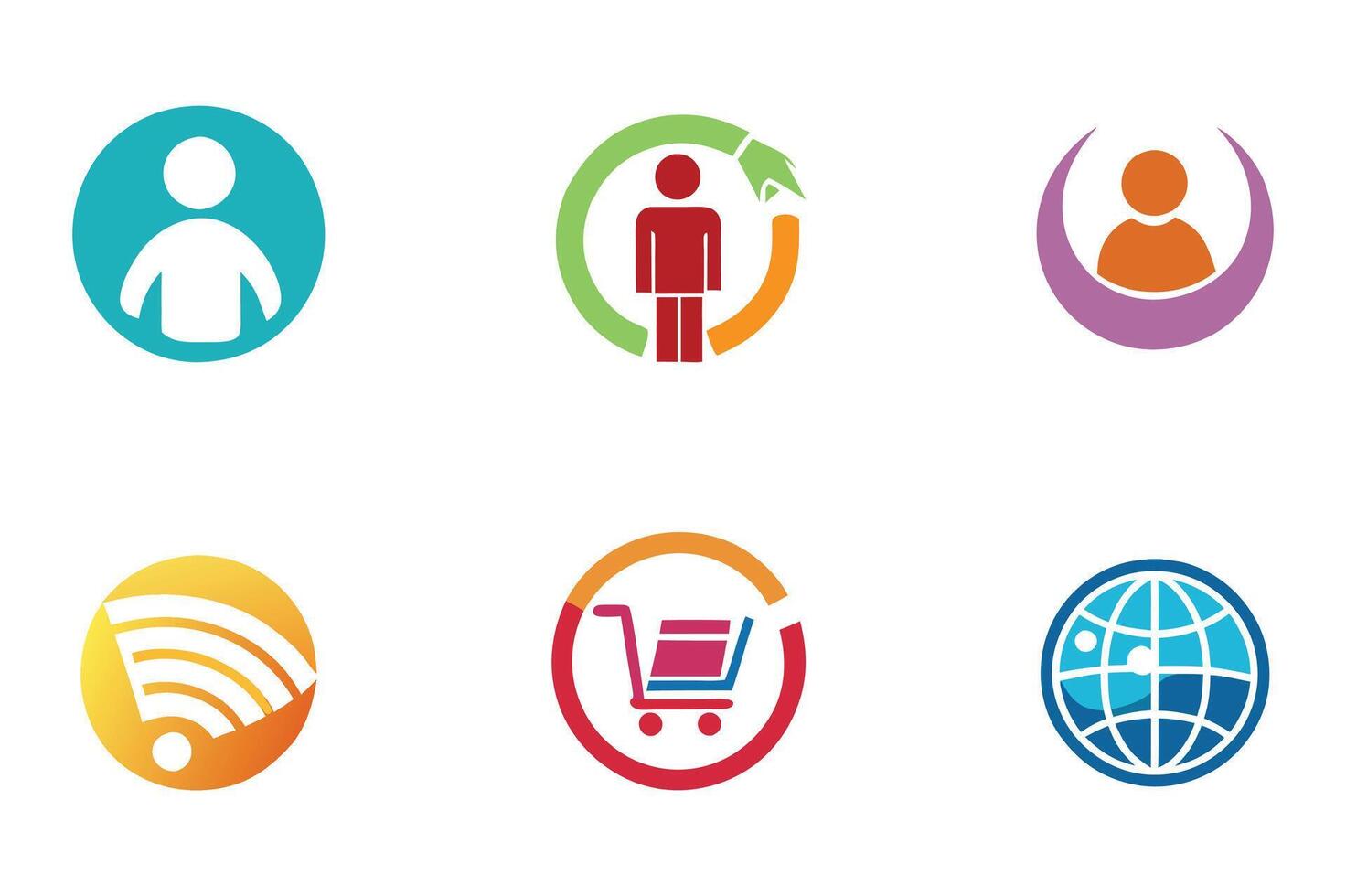A set of Global Inclusive Education Logos. vector