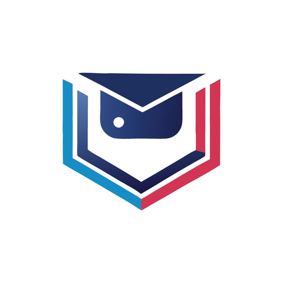 A logo for a school with a hat on it. vector