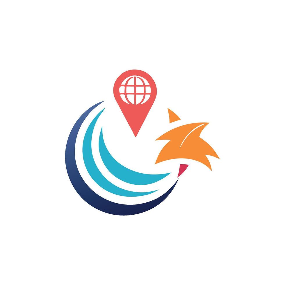 A logo for a travel agency. vector