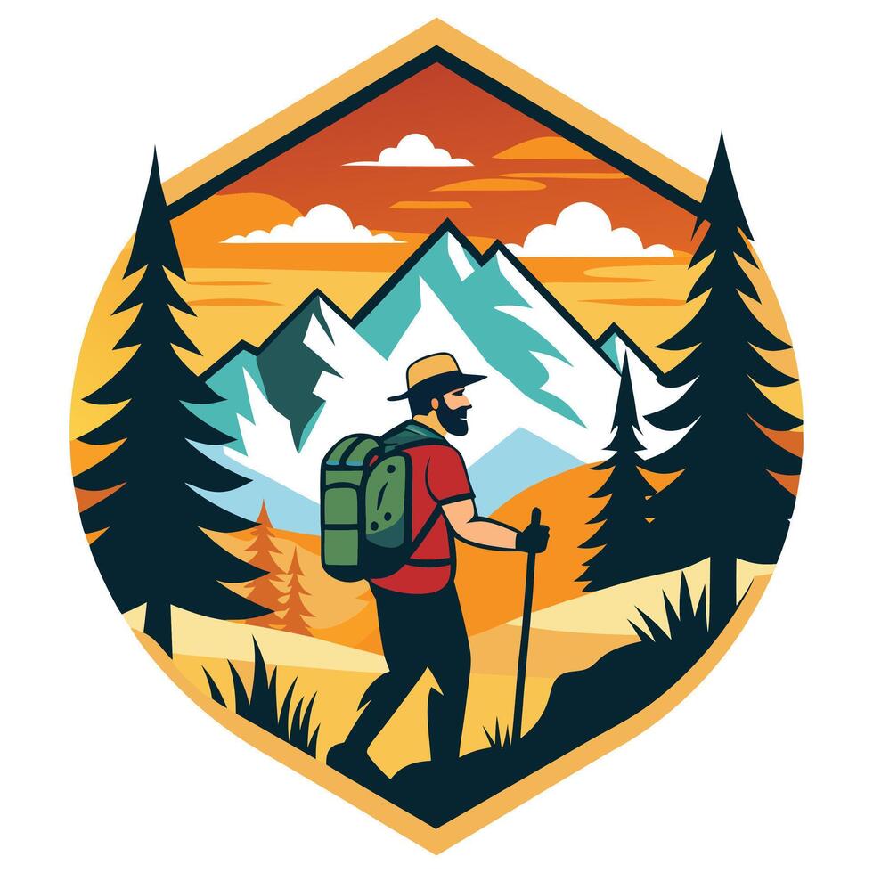 The Peak Awaits, Let the Adventure Begin. vector