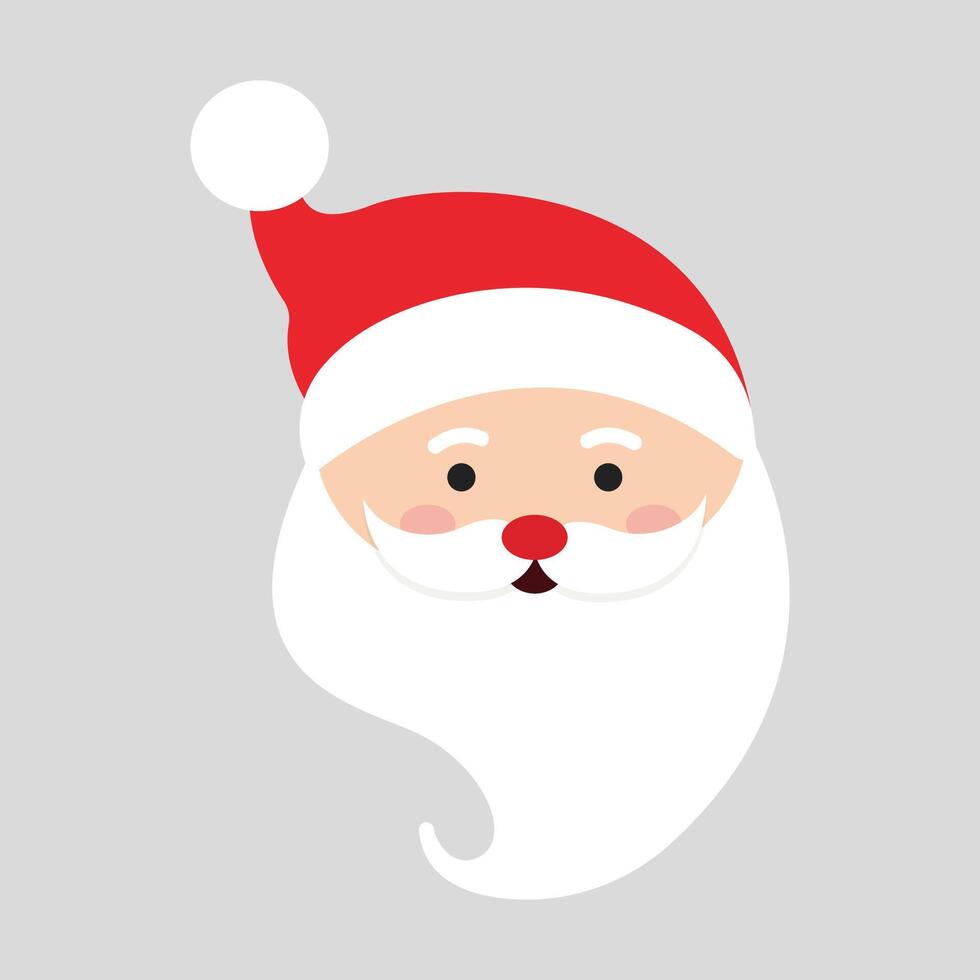 Santa Claus. Santa's face. vector