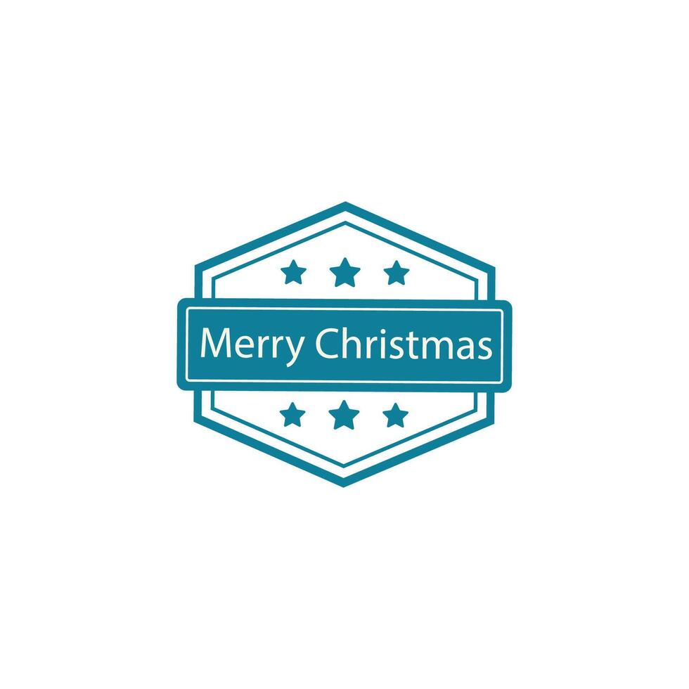 Merry Christmas postage stamp icon. graphics vector