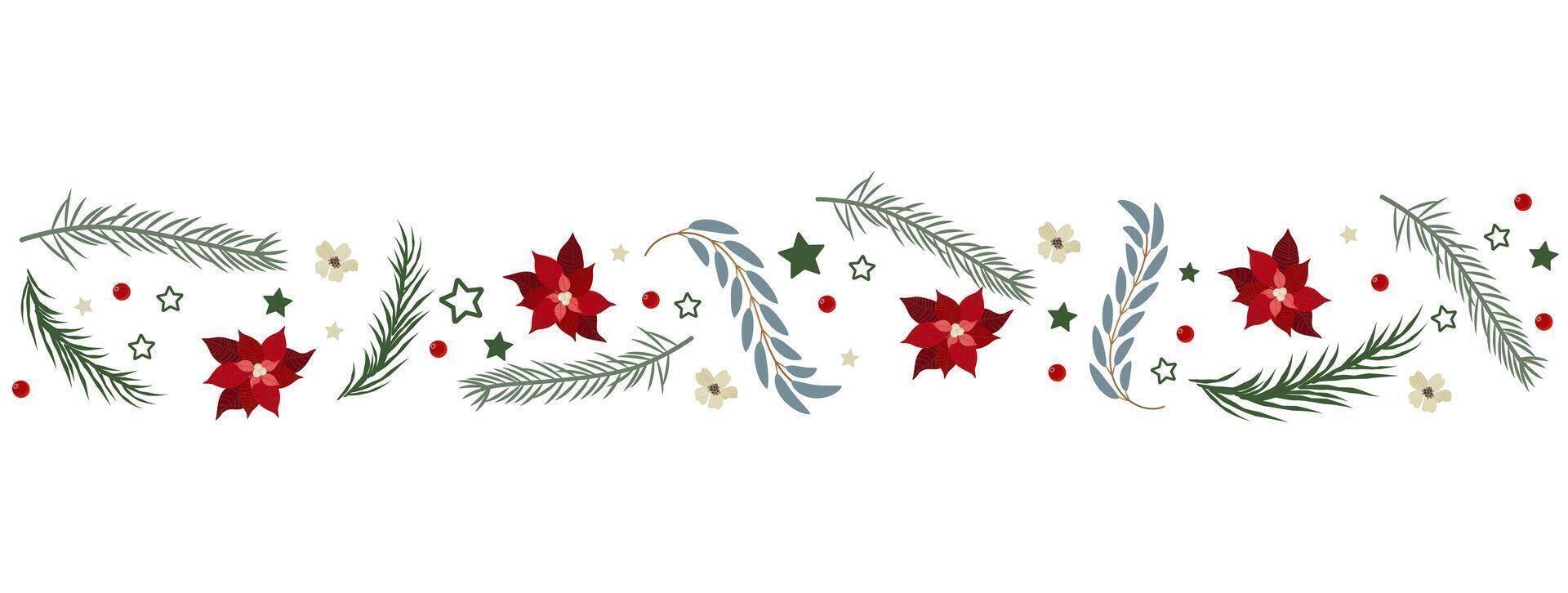 Christmas Banner with Fir Branches. graphics vector