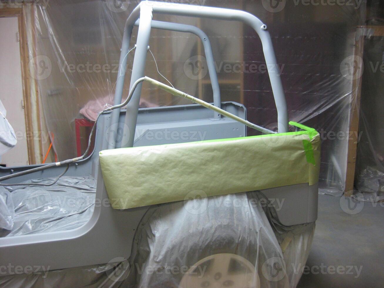 Auto Restoration, Primer Gray, 1990s Vehicle Paint Job photo