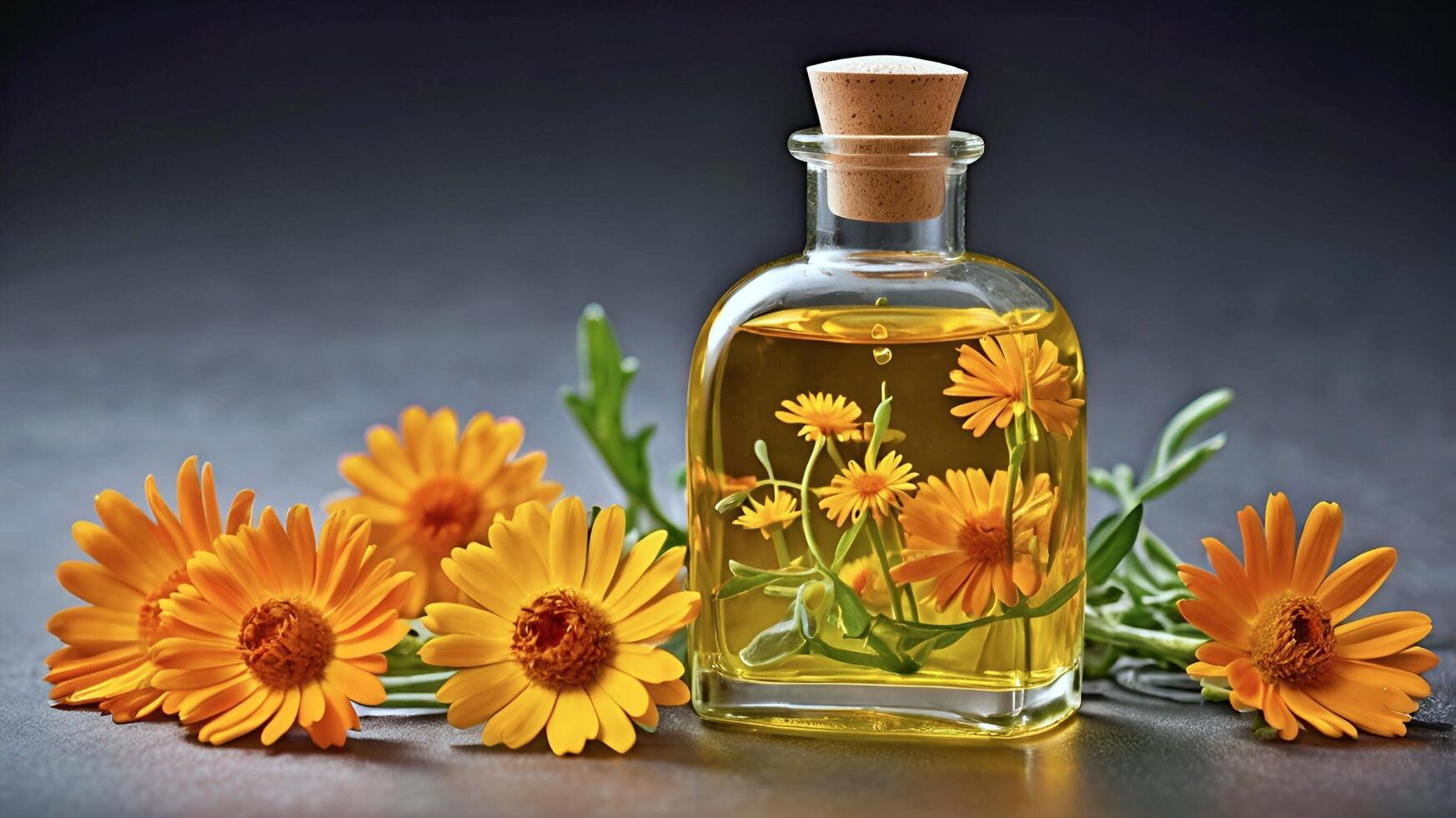 Calendula oil for skin photo