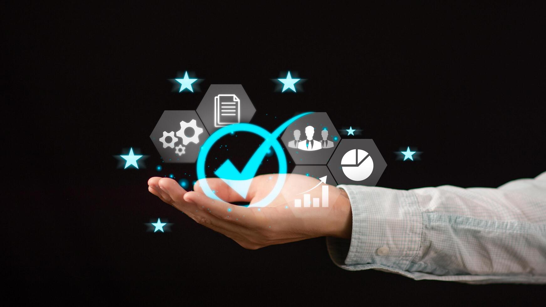 New business startups for young entrepreneurs, new business development ideas, creativity to bring technology to the next level, innovative solutions to new problems, brainstorming for future visions. photo