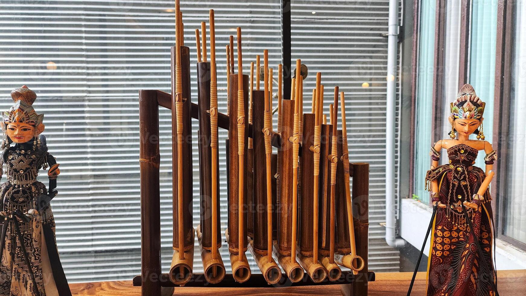 Angklung is an artistic instrument from Indonesia, West Java photo