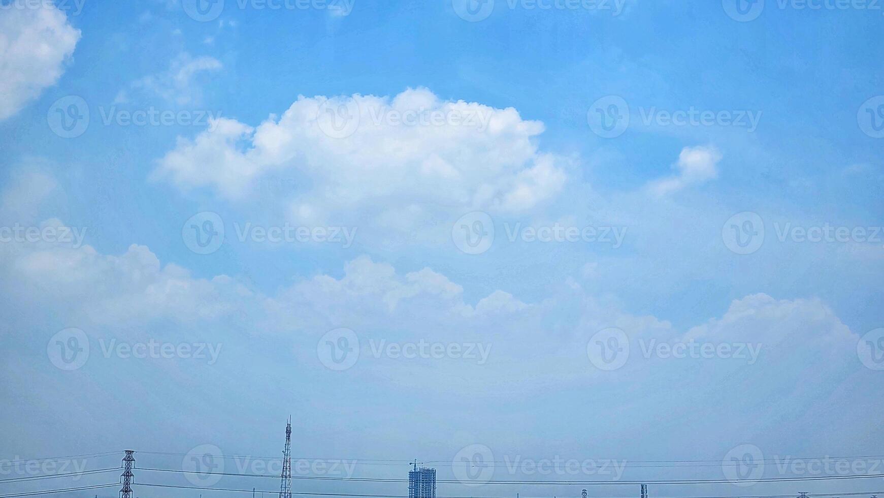 blue sky and white clouds background.Sky with clouds weather nature cloud blue photo