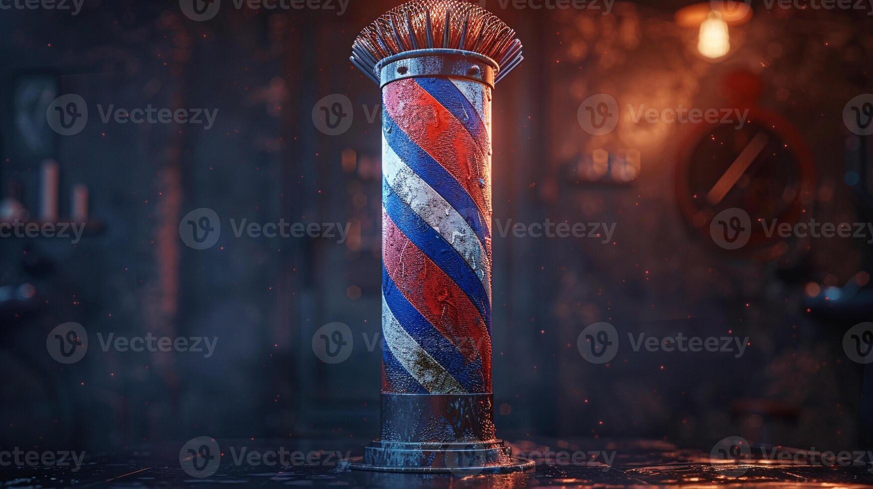 Barber pole 3d render photo